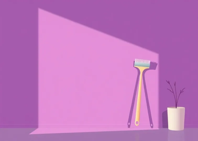 Pose de papier peint, rouleau et brosse à maroufler